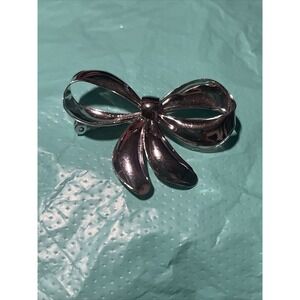 925 Sterling Silver Vintage BEAU Bow Tie Pin Brooch #421